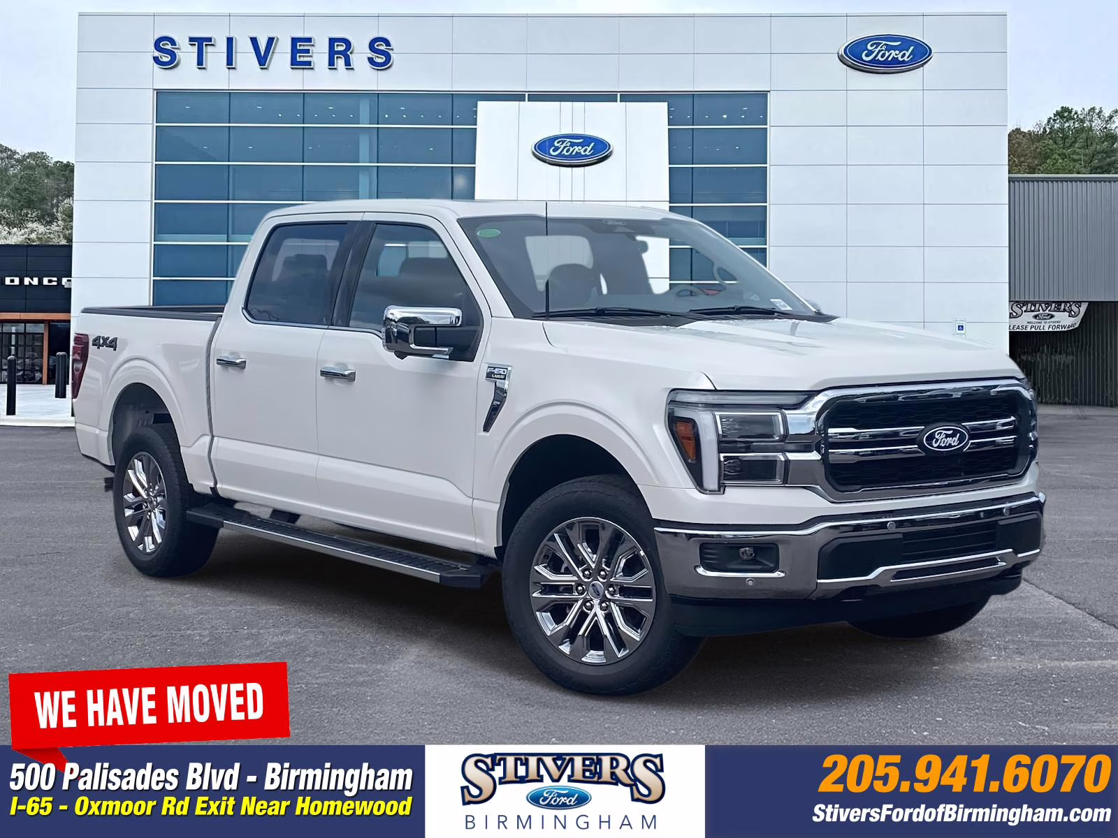 2025 White Metallic Ford F-150 Lariat 4X4 Truck