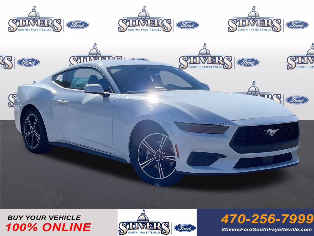 2025 Oxford White Ford Mustang EcoBoost RWD Coupe