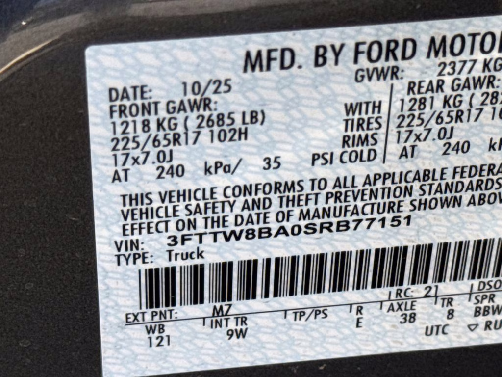 2025 Gray Metallic Ford Maverick XL AWD Truck