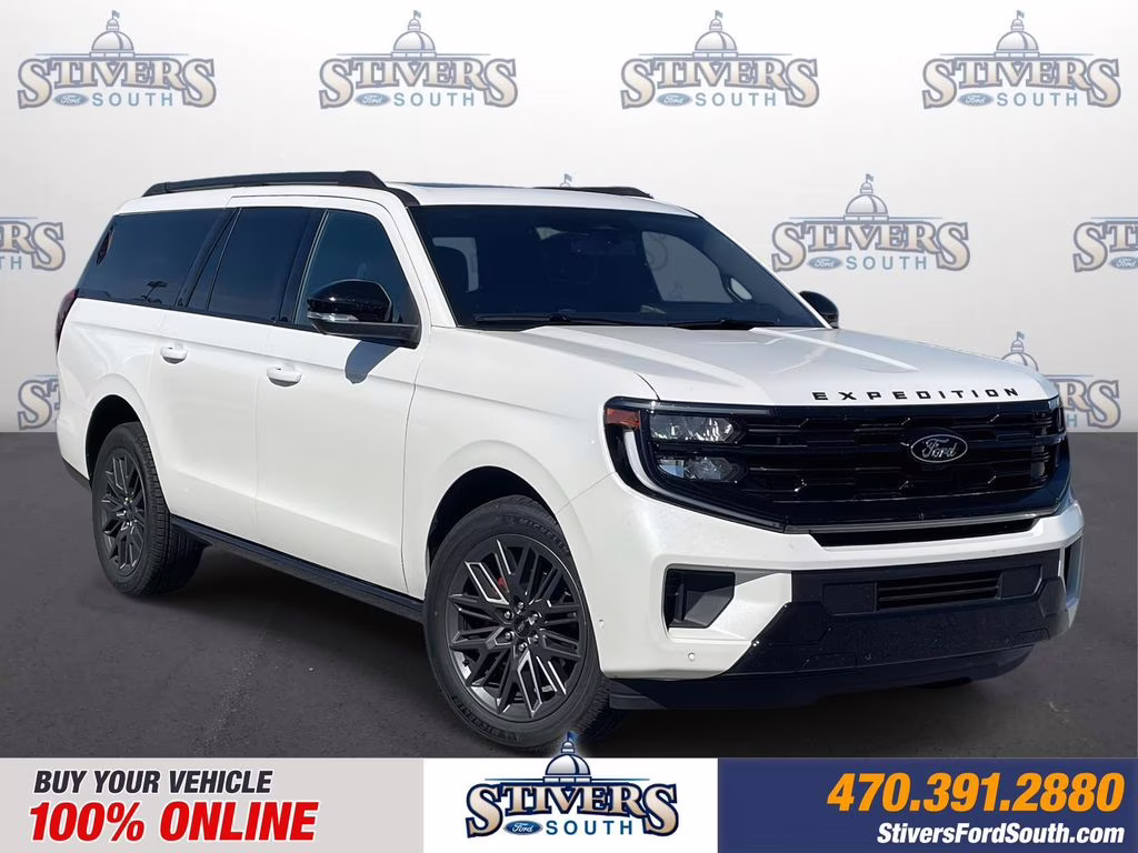 2025 Star White Metallic Tri-Coat Ford Expedition Max Platinum 4X4 SUV