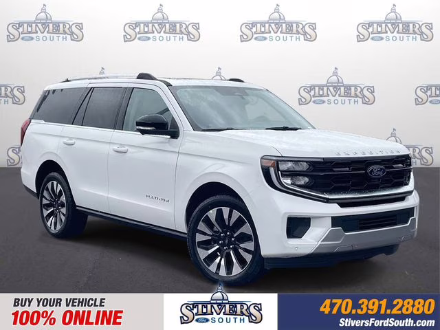 2025 White Metallic Ford Expedition Platinum 4X4 SUV