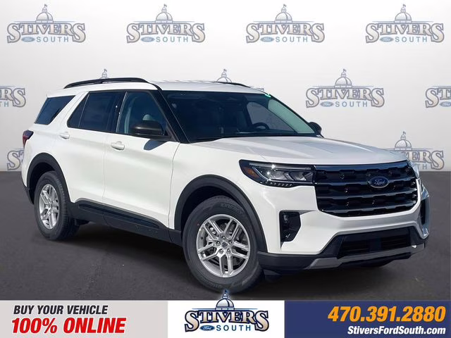 2026 White Metallic Ford Explorer Active RWD SUV
