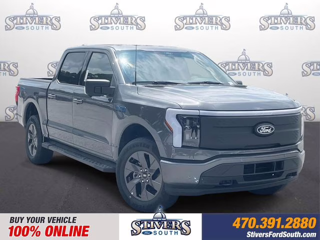 2025 Gray Metallic Ford F-150 Lightning Flash AWD Truck