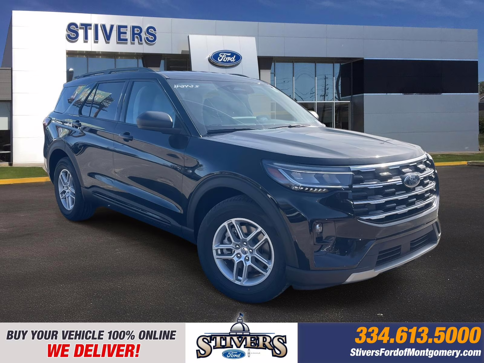 2026 Agate Black Metallic Ford Explorer Active RWD SUV