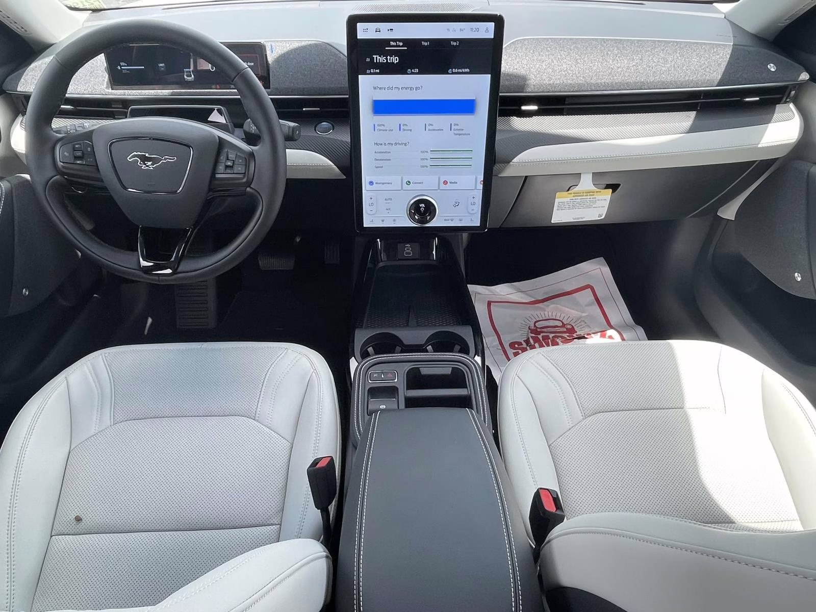 2025 Star White Metallic Tri-Coat Ford Mustang Mach-E Premium RWD SUV