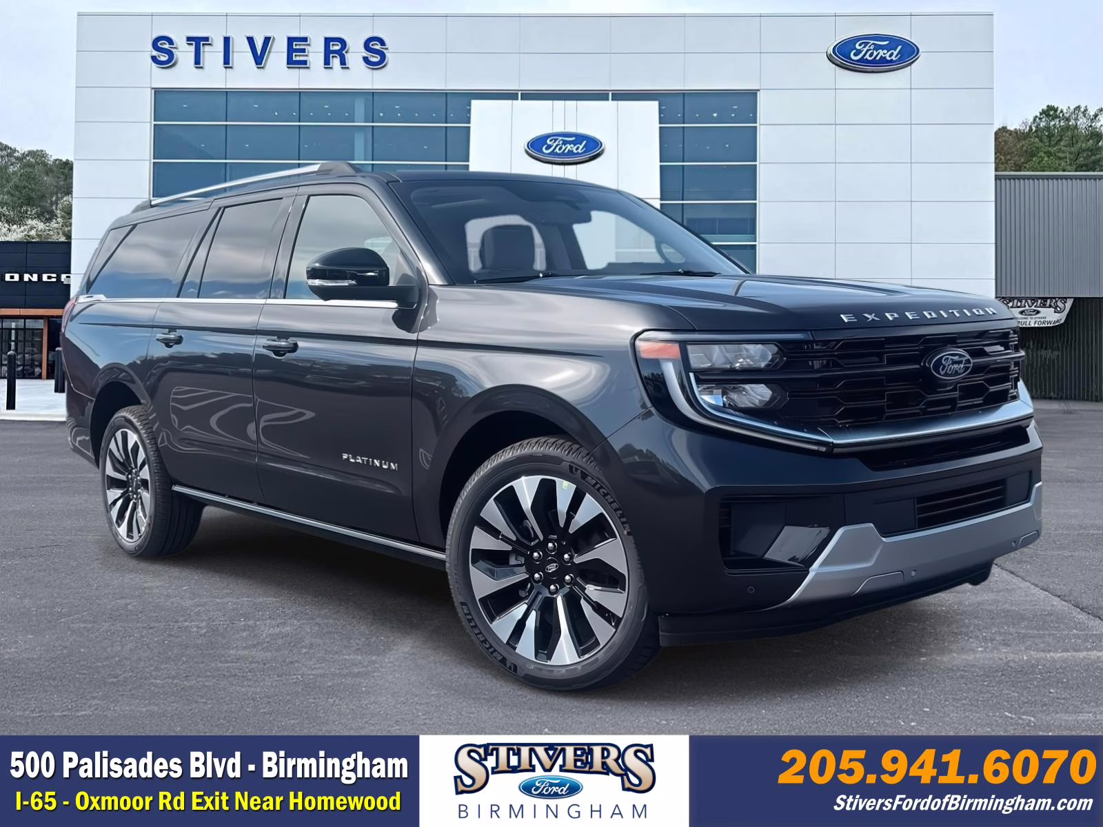 2025 Dark Matter Gray Metallic Ford Expedition Max Platinum 4X4 SUV