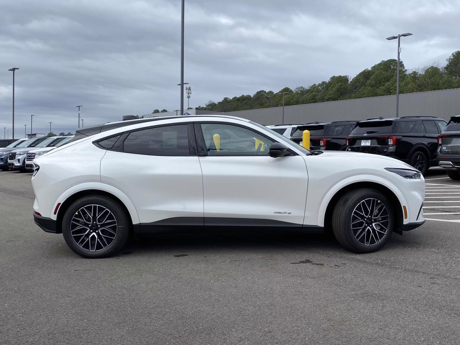 2025 Star White Metallic Tri-Coat Ford Mustang Mach-E Premium RWD SUV