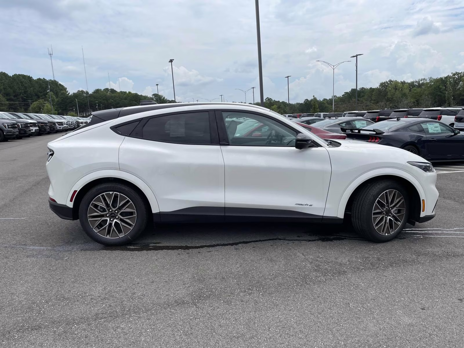 2025 Star White Metallic Tri-Coat Ford Mustang Mach-E Premium RWD SUV