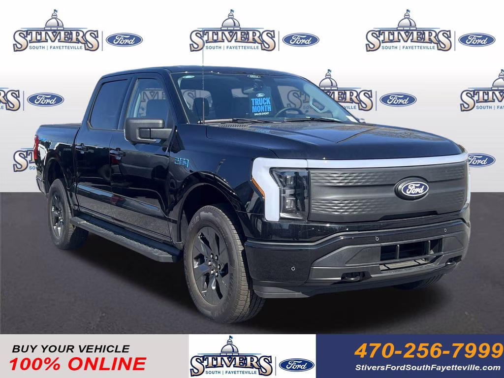 2025 Black Metallic Ford F-150 Lightning Flash AWD Truck