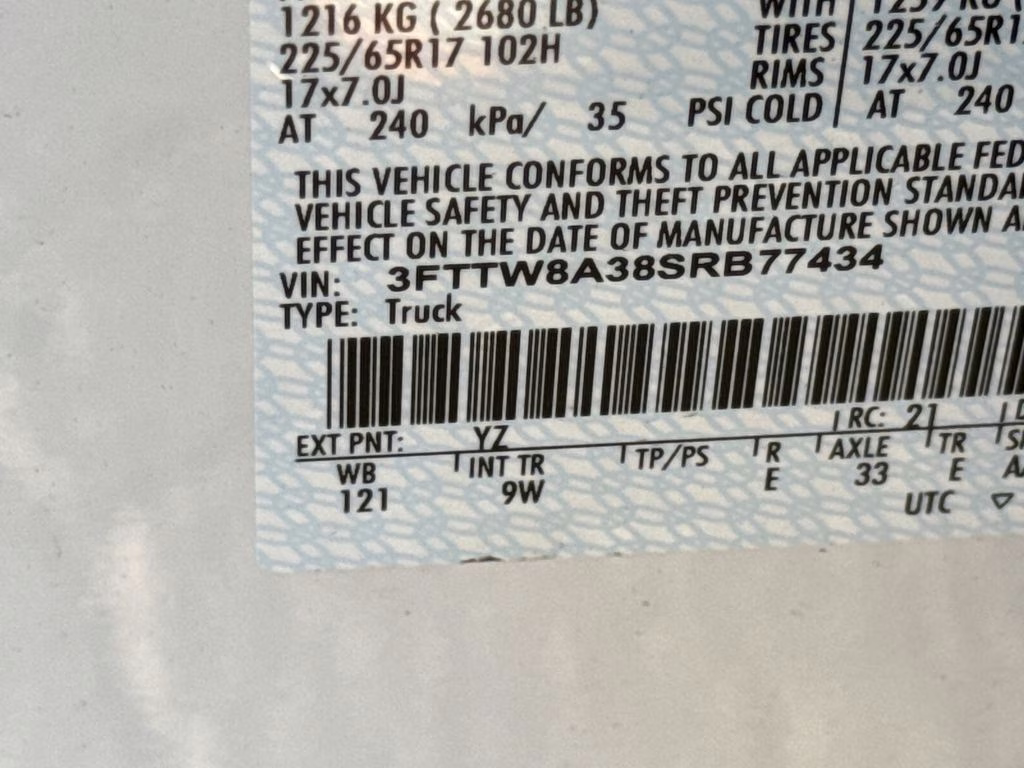 2025 Oxford White Ford Maverick XL FWD Truck