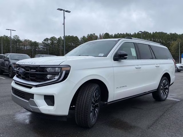 2025 White Metallic Ford Expedition Max Platinum 4X4 SUV
