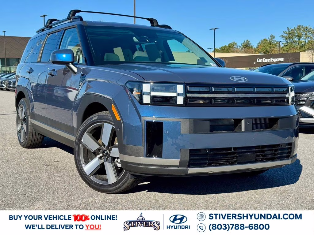 2026 Atlantis Blue Hyundai Santa Fe Hybrid Limited FWD SUV