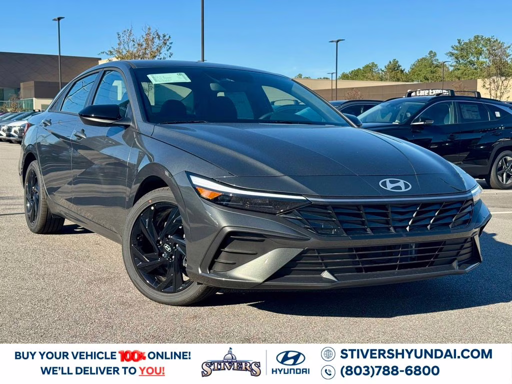2026 Amazon Gray Hyundai Elantra Hybrid SEL Sport FWD Sedan