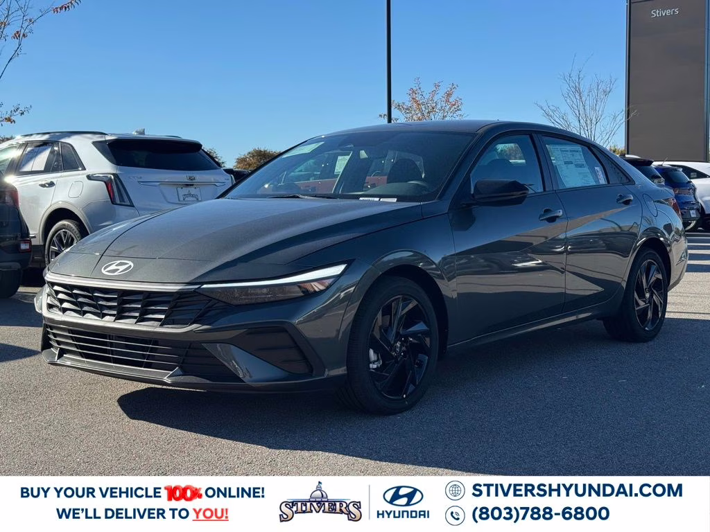 2026 Amazon Gray Hyundai Elantra Hybrid SEL Sport FWD Sedan