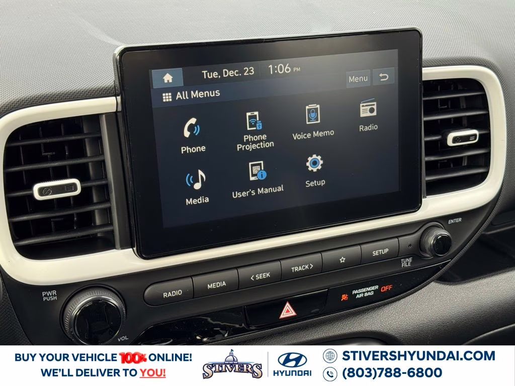 2026 Lunar White w/Black Roof Hyundai Venue SEL FWD SUV