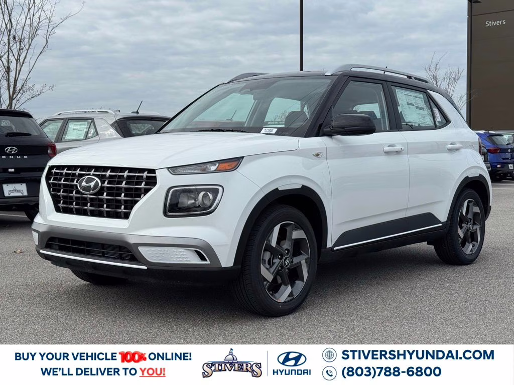 2026 Lunar White w/Black Roof Hyundai Venue SEL FWD SUV