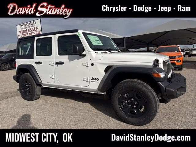 2026 Bright White Clearcoat Jeep Wrangler Sport 4X4 SUV