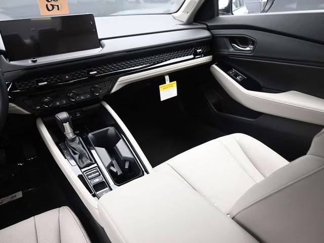 2025 Platinum White Pearl Honda Accord Hybrid Touring FWD Sedan
