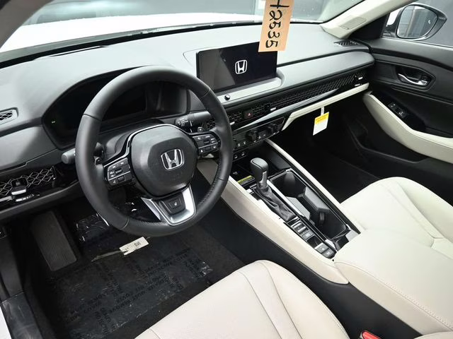 2025 Platinum White Pearl Honda Accord Hybrid Touring FWD Sedan