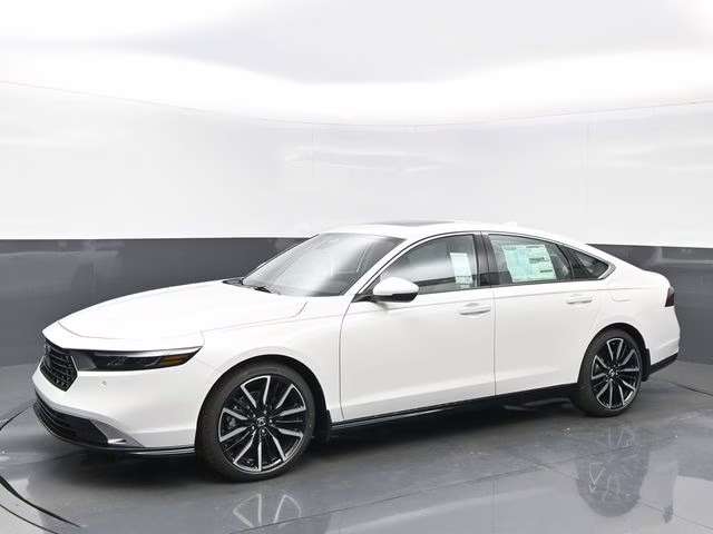 2025 Platinum White Pearl Honda Accord Hybrid Touring FWD Sedan
