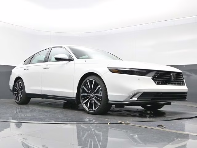 2025 Platinum White Pearl Honda Accord Hybrid Touring FWD Sedan