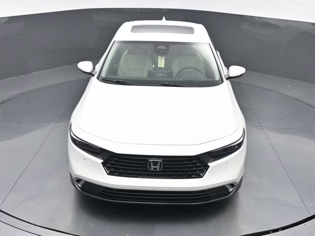 2025 Platinum White Pearl Honda Accord Hybrid Touring FWD Sedan