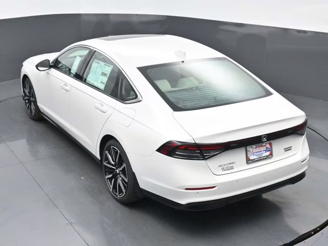 2025 Platinum White Pearl Honda Accord Hybrid Touring FWD Sedan
