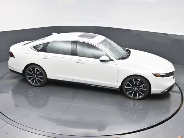 2025 Platinum White Pearl Honda Accord Hybrid Touring FWD Sedan