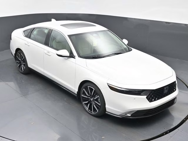 2025 Platinum White Pearl Honda Accord Hybrid Touring FWD Sedan