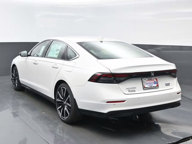 2025 Platinum White Pearl Honda Accord Hybrid Touring FWD Sedan