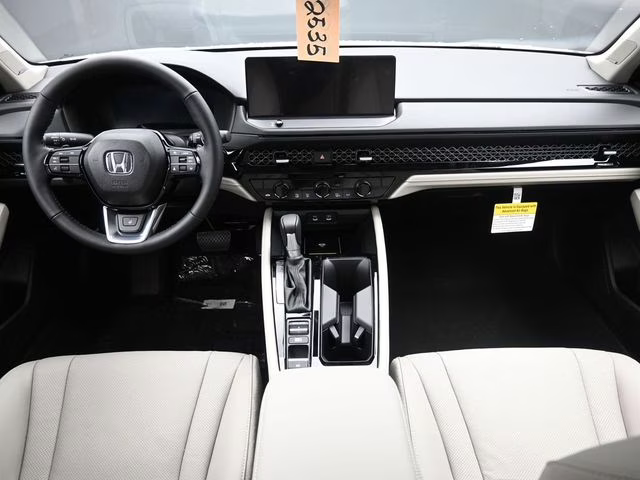 2025 Platinum White Pearl Honda Accord Hybrid Touring FWD Sedan