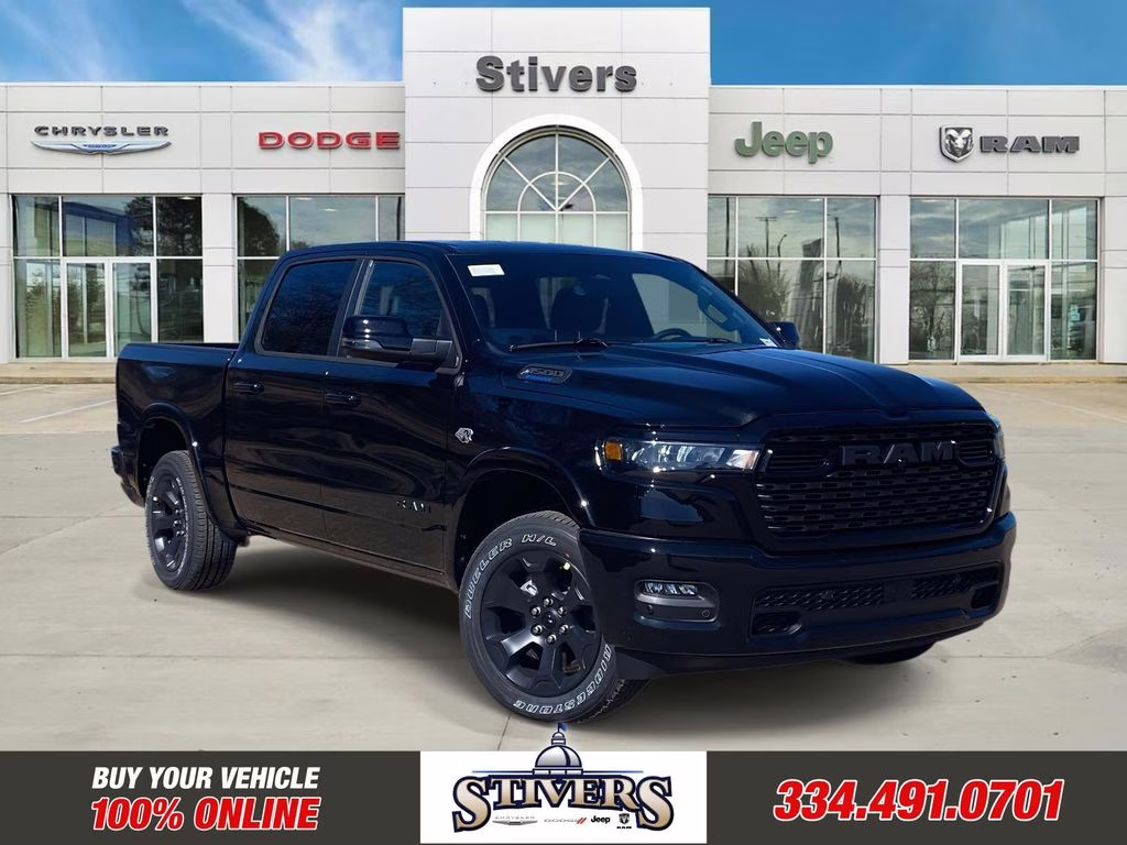 2026 Diamond Black Crystal Pearlcoat Ram 1500 Big Horn/Lone Star 4X4 Truck