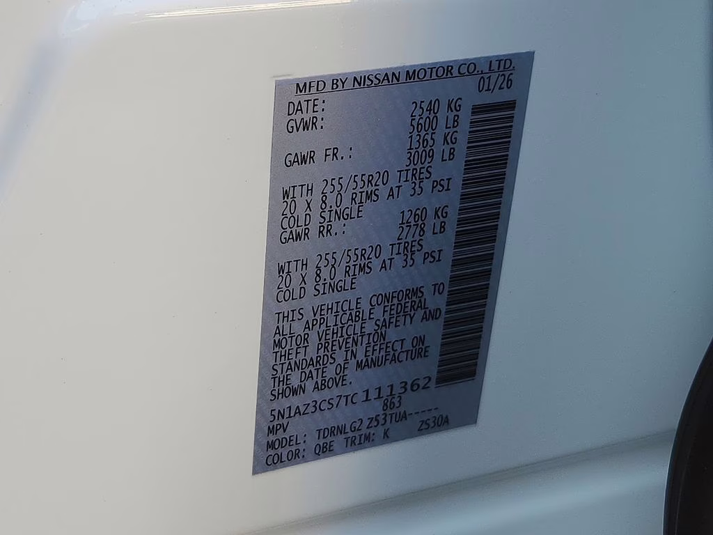 2026 Everest White Pearl Tricoat Nissan Murano SL AWD SUV