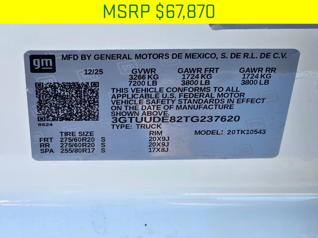 2026 Summit White GMC Sierra 1500 SLT 4X4 Truck