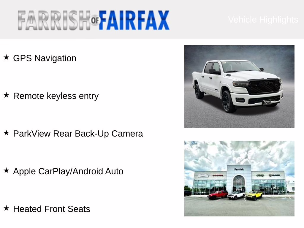 2026 Bright White Clearcoat Ram 1500 Big Horn/Lone Star 4X4 Truck