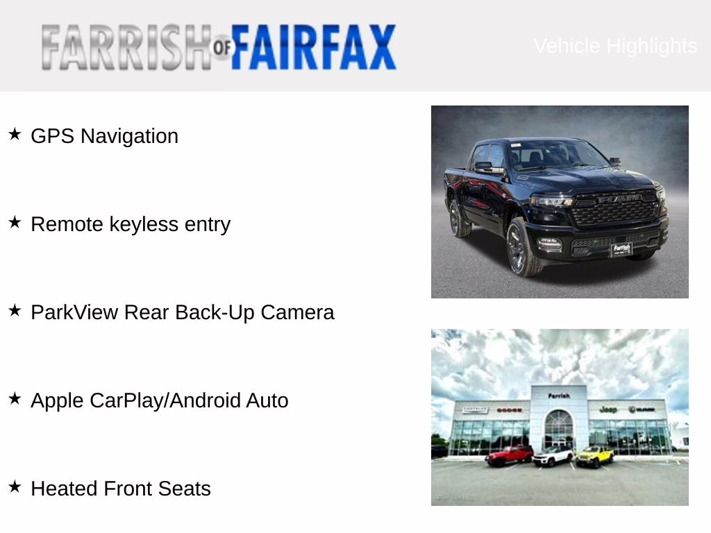 2026 Diamond Black Crystal Pearlcoat Ram 1500 Big Horn/Lone Star 4X4 Truck