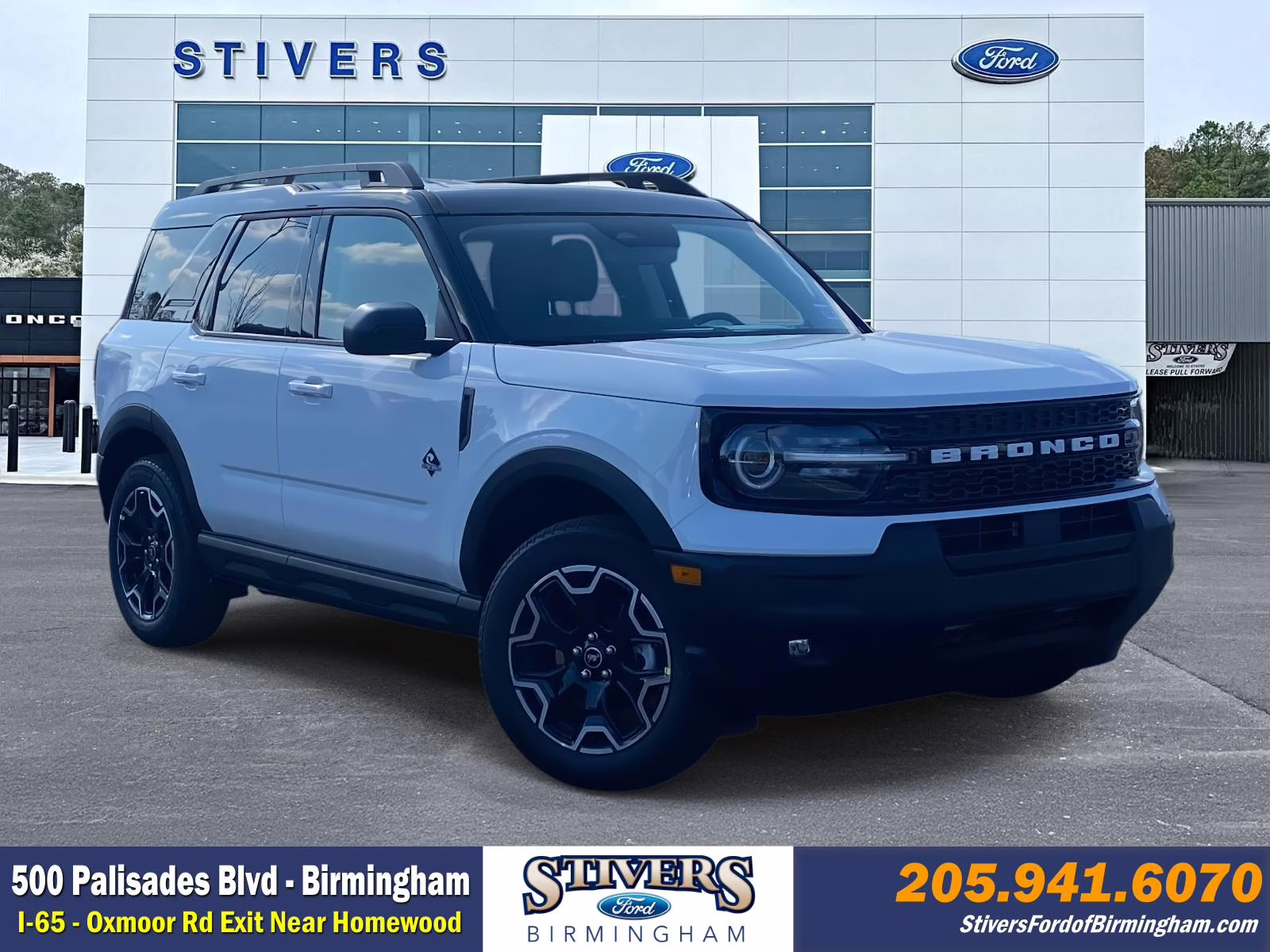 2025 Oxford White Ford Bronco Sport Outer Banks 4X4 SUV