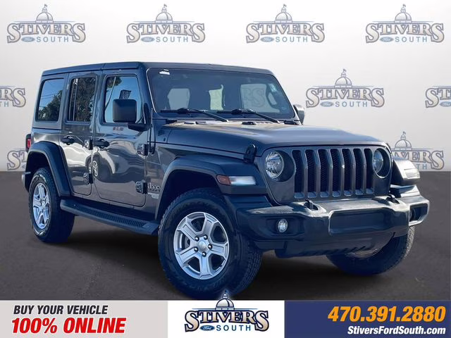 2019 Granite Crystal Metallic Clearcoat Jeep Wrangler Unlimited Sport S 4X4 SUV