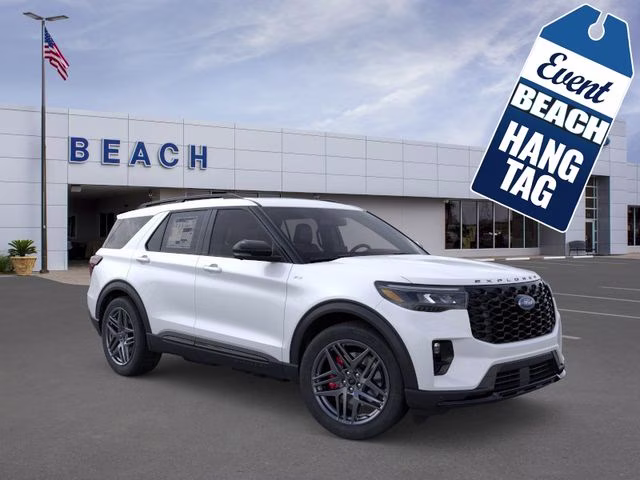 2026 White Metallic Ford Explorer ST-Line 4X4 SUV