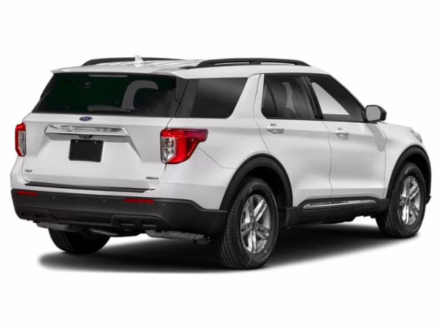 2021 Star White Metallic Tri-Coat Ford Explorer XLT 4X4 SUV