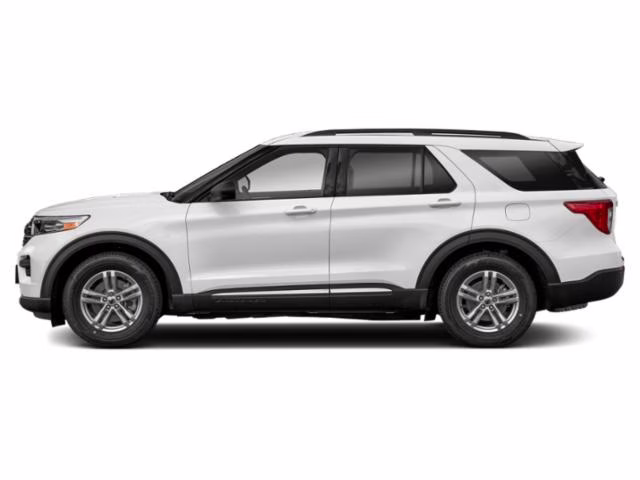 2021 Star White Metallic Tri-Coat Ford Explorer XLT 4X4 SUV
