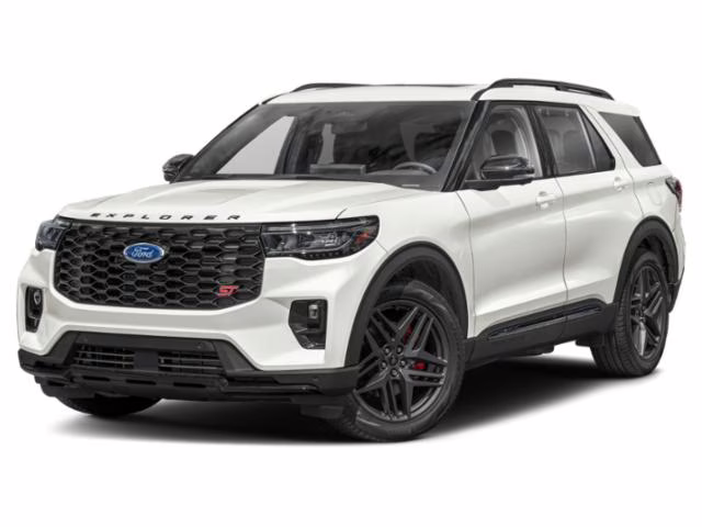 2026 Star White Metallic Tri-Coat Ford Explorer ST 4X4 SUV