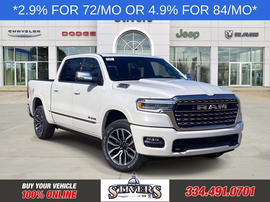 2026 Ivory White Tri-Coat Pearlcoat Ram 1500 Limited 4X4 Truck
