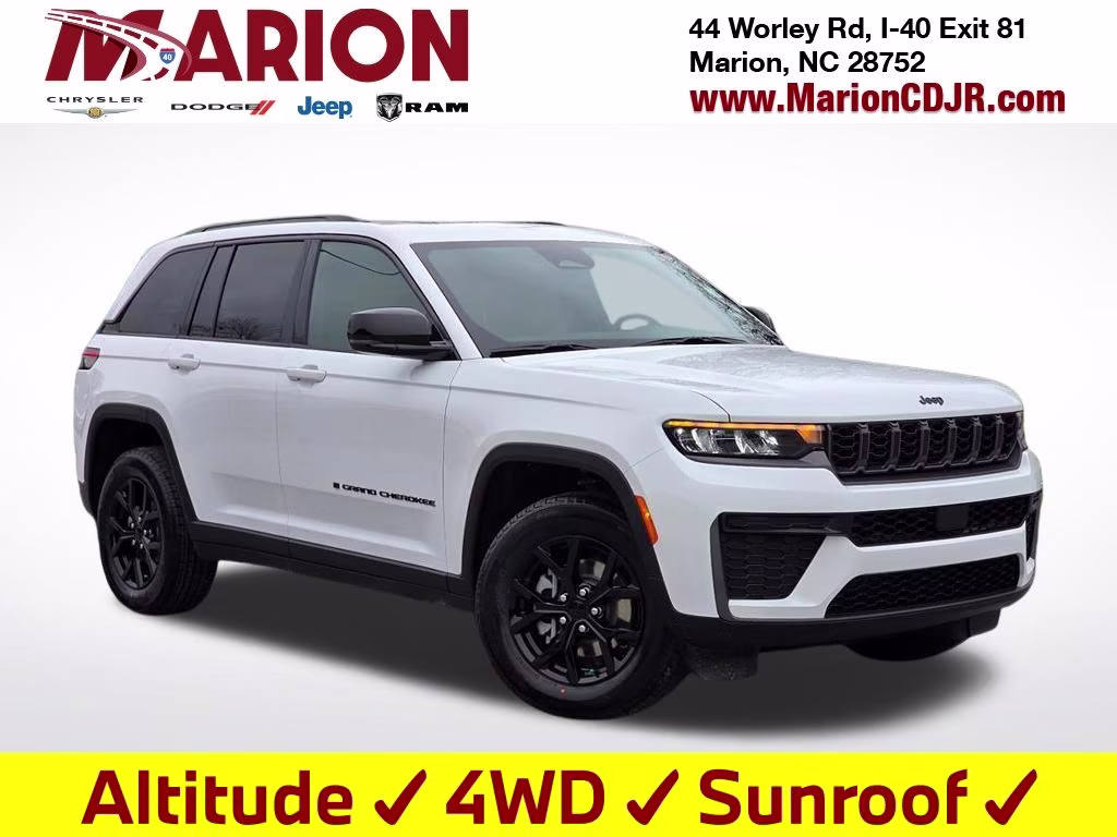 2026 Bright White Clearcoat Jeep Grand Cherokee Laredo Altitude 4X4 SUV