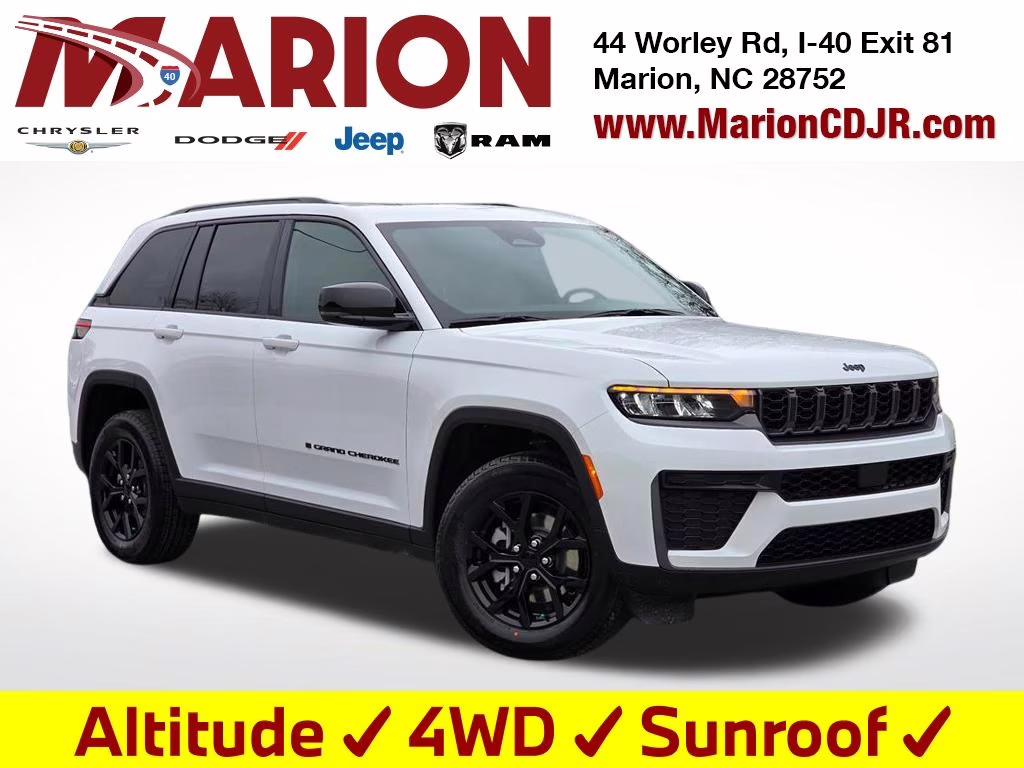 2026 Bright White Clearcoat Jeep Grand Cherokee Laredo Altitude 4X4 SUV