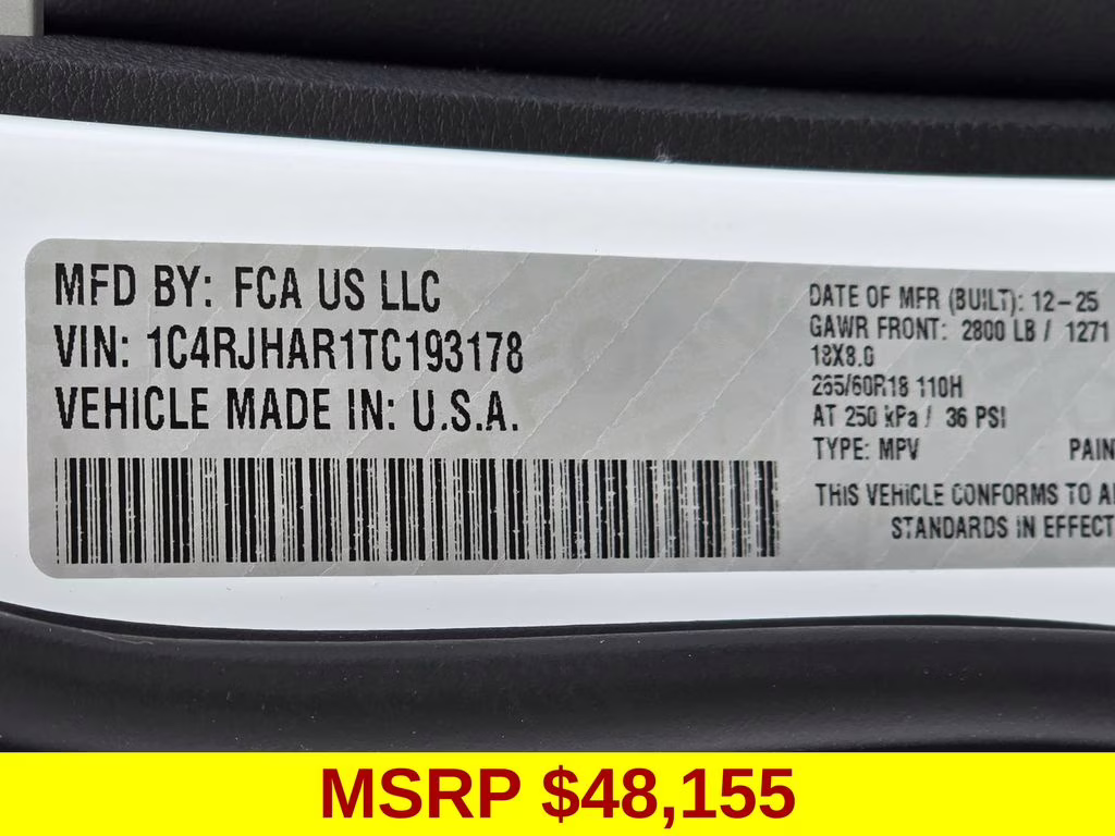 2026 Bright White Clearcoat Jeep Grand Cherokee Laredo Altitude 4X4 SUV