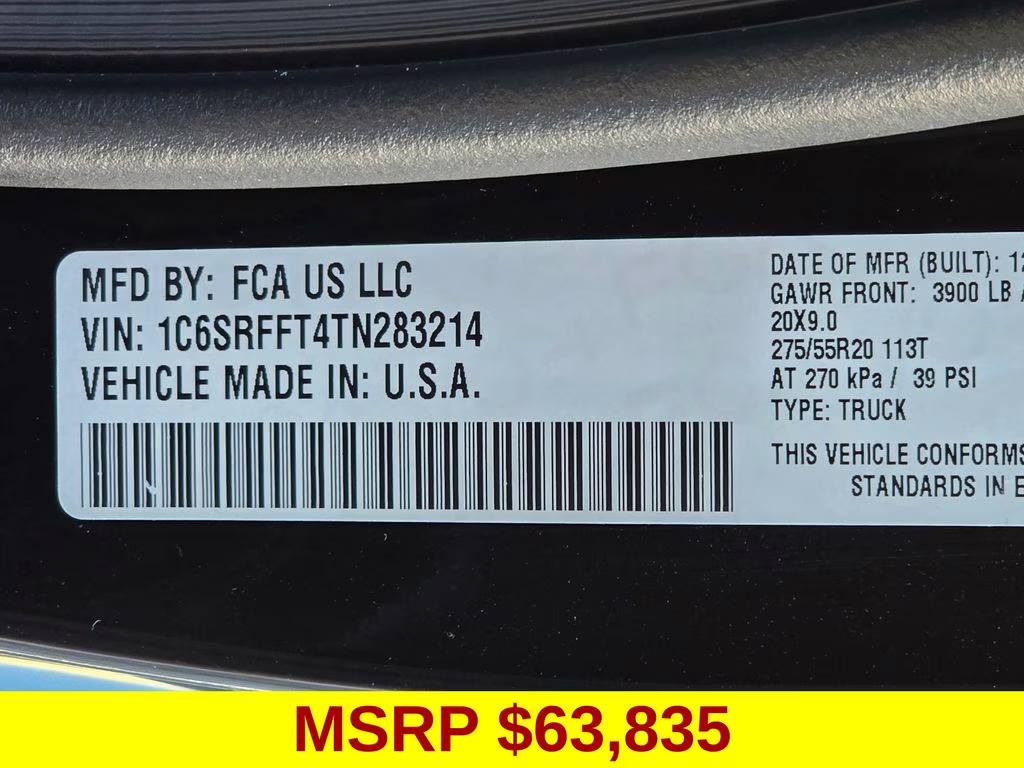 2026 Diamond Black Crystal Pearlcoat Ram 1500 Big Horn/Lone Star 4X4 Truck