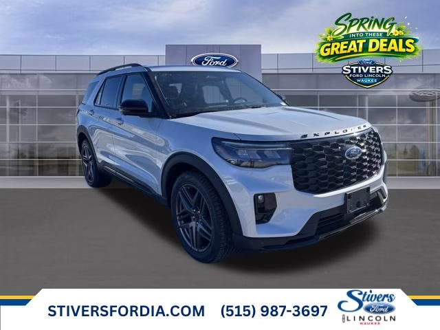2026 Space White Metallic Ford Explorer ST 4X4 SUV