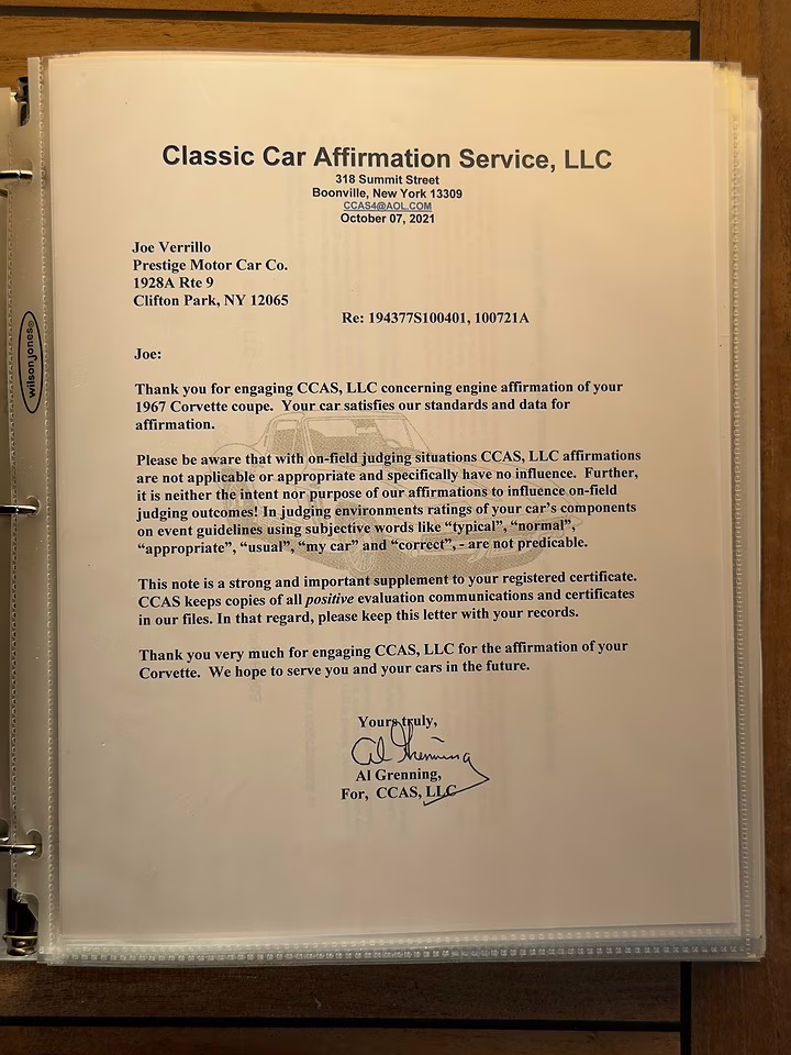 1967 Sunfire Yellow Chevrolet Corvette 4-Speed, Triple Diamond 2025, Side Pipes RWD Coupe