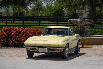 1967 Sunfire Yellow Chevrolet Corvette 4-Speed, Triple Diamond 2025, Side Pipes RWD Coupe